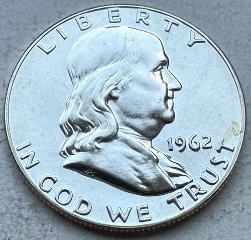 1962 Proof Franklin Half Dollar 90% Silver-INV#8476
