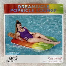 Dreamsicle Popsicle H20 Go Pool Inflatable  Float Lounge 6 ft x 35 in