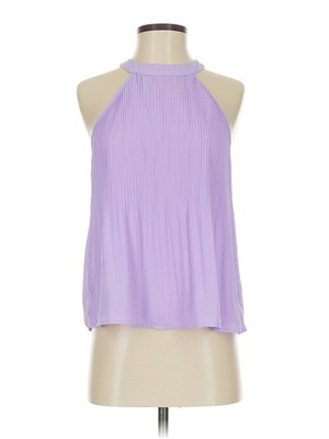 Amisu Women Purple Sleeveless Blouse XS