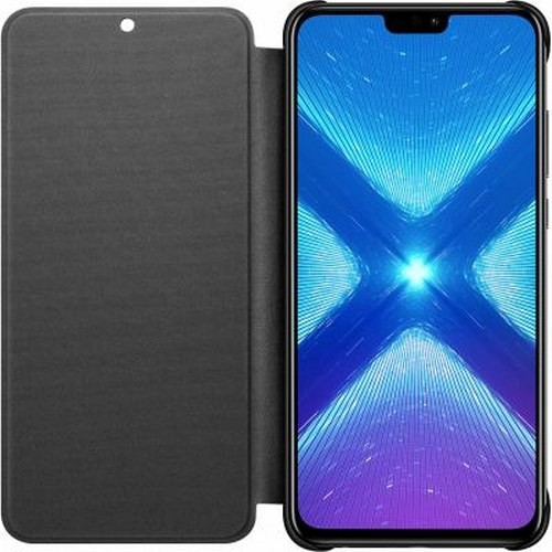 Housse Honor 8X clapet microfibre anti-rayure avec support vidéo