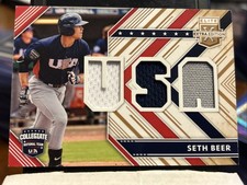 2018 Panini Elite Extra Edition USA Materials Gold 84/99 Seth Beer #USAM-SE