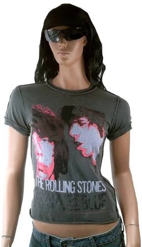 Wow Amplified the Rolling Stones Jagger Black And Blue Cover Vintage T shirt L