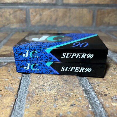Lot Of 2   JC Super 90m Cassette Tapes Crystal Sound   Factory Sealed New