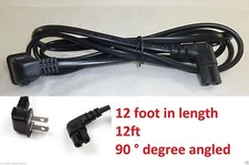 12ft 12 Feet  foot in Length 2 Prong angled Fig 8 AC power cord for samsung TV 
