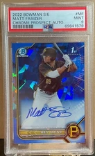 2022 Bowman 1st Chrome Sapphire Auto Matt Fraizer Autograph #BSPA-MF (PSA 9 )