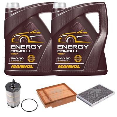 FEBI BILSTEIN Inspektionspaket 10L MANNOL Energy Combi LL 5W-30 für Audi A4