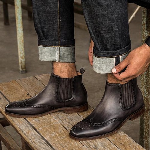 casual wingtip boots