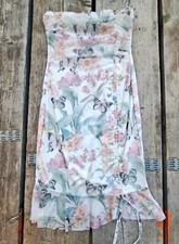 Women's Pretty Little Thing Romper Dress ~ Short, Off Shoulder, Floral ~ Size 10