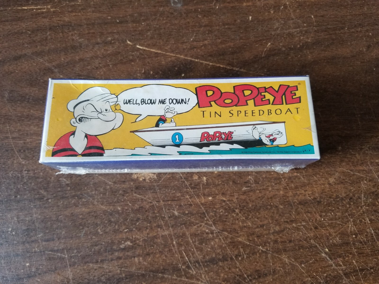 popeye tin speedboat