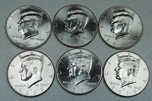 2008 2009 2010 P /& D Uncirculated Kennedy Half Dollar Set from Mint Rolls