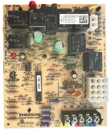PCBBF109  Emerson Furnace Control Circuit Board