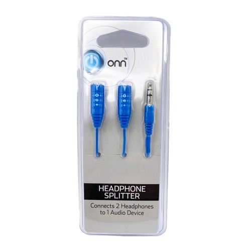 ONN 3,5 mm Kopfhörer Splitter 6er Pack (2 schwarz, 2 weiß, 1 rosa und 1 blau) - Bild 9 von 9
