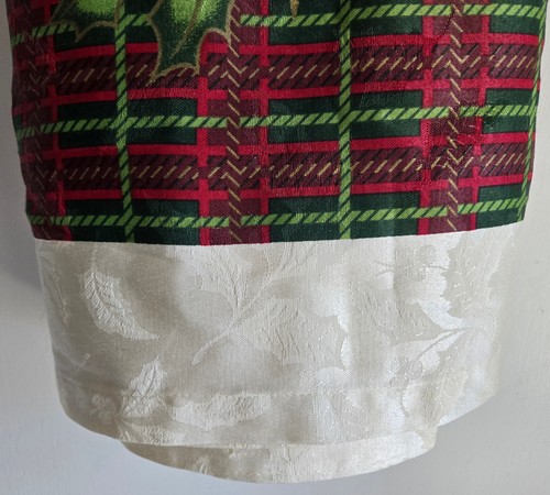 Vintage Lenox Stoff Holiday Nouveau Duschvorhang Stechpalme Tartan kariert Weihnachten, gebraucht, in einwandfreiem Zustand - Bild 7 von 10
