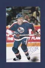 Dave Ellett signed Winnipeg Jets team issued hockey postcard