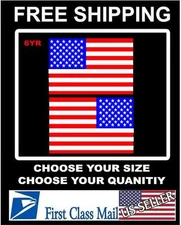 RIGHT & LEFT American Flag USA mirrored Vinyl Decals Boat truck car/sticker 3m