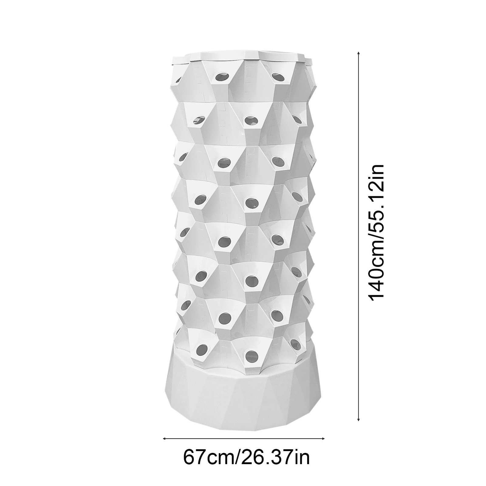 Hydroponics Tower 64 Slots Vertical Growing Tower with Water Pump attractively