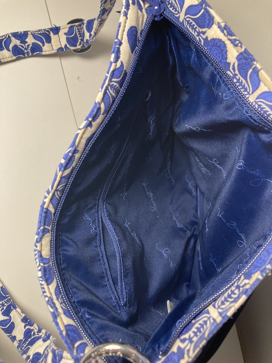 BASABELA Women's Blue & White Satchel Handbag - Stylish Casual Shoulder Bag