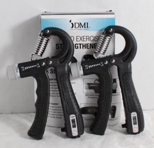 2 Hand Grip Strength Power Trainer Gripper Strengthener Adjustable Gym Exerciser