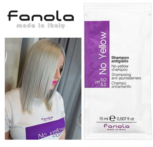 Fanola No Yellow Violet Purple Shampoo Clean Blonde Hair Care Tonning Toner UK - Picture 7 of 16