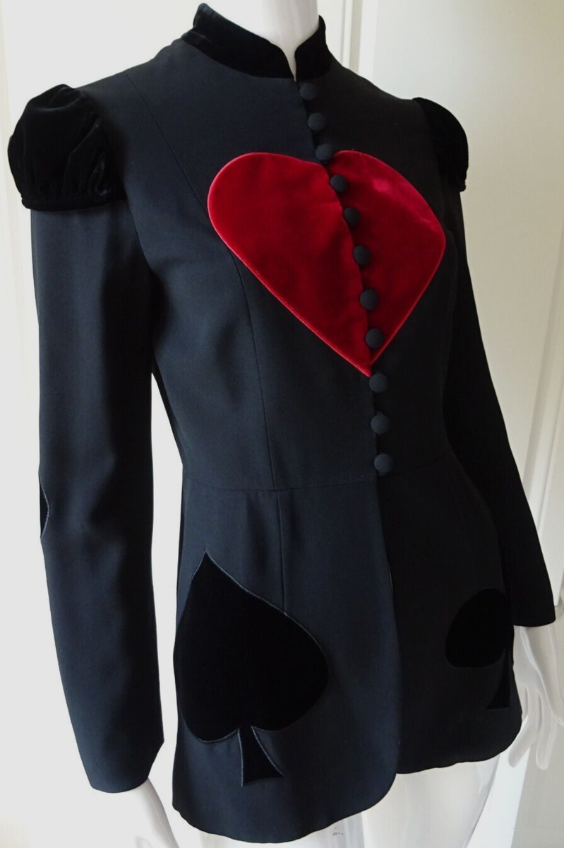 B2 イタリア製 MOSCHINO シャツ リアルファー 42 Moschino Rare Heart Print Vintage Blazer Size 6 | eBay