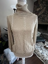 Vintage Coronia Gold Long Sleeve Sweater Sz Med Hong Kong