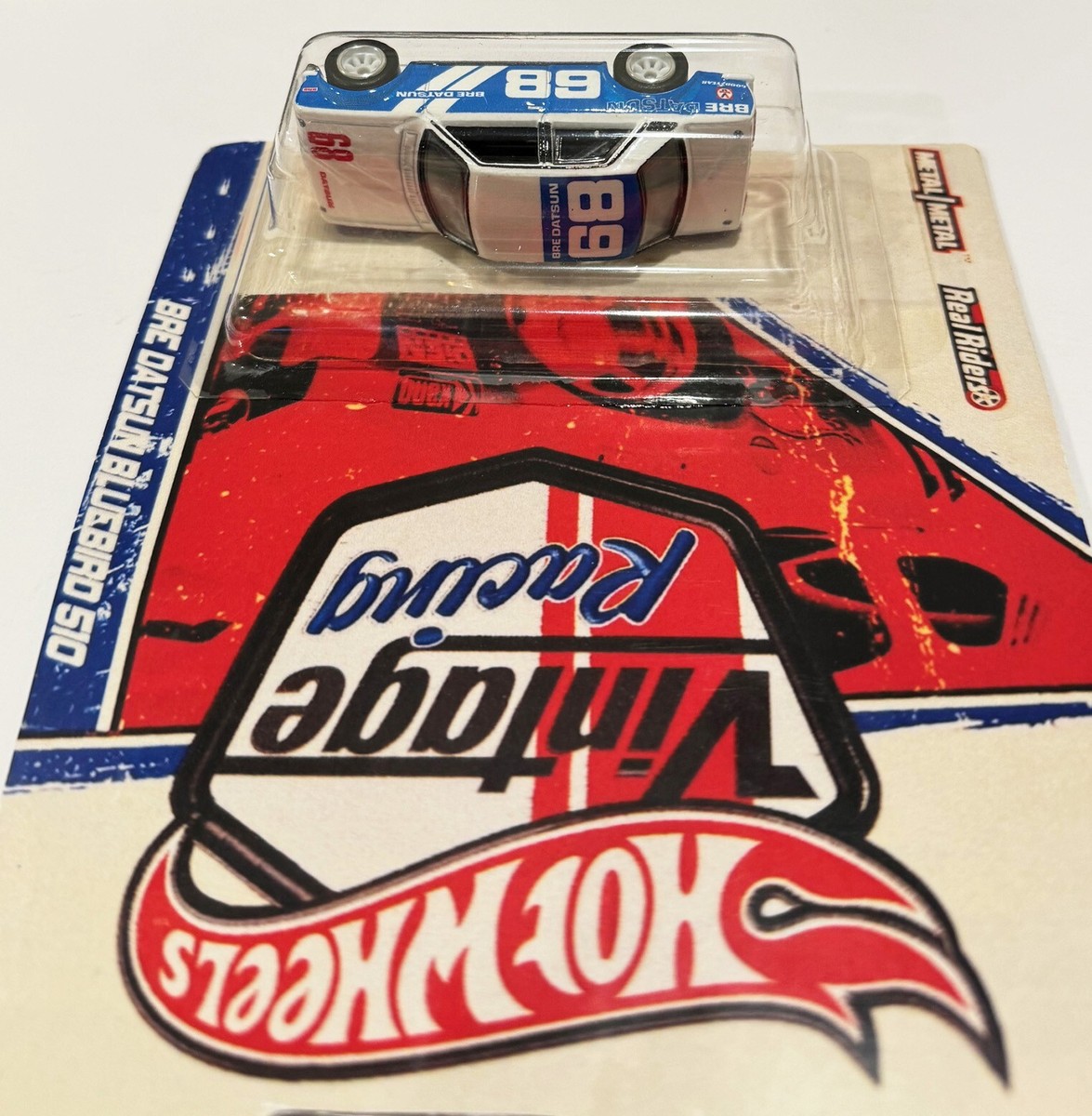 Datsun 510 Bluebird Vintage Racing Series Custom Hot Wheels Car w