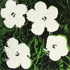 ANDY WARHOL Pop Art Poster or Canvas Print "Flowers" Green and Black version