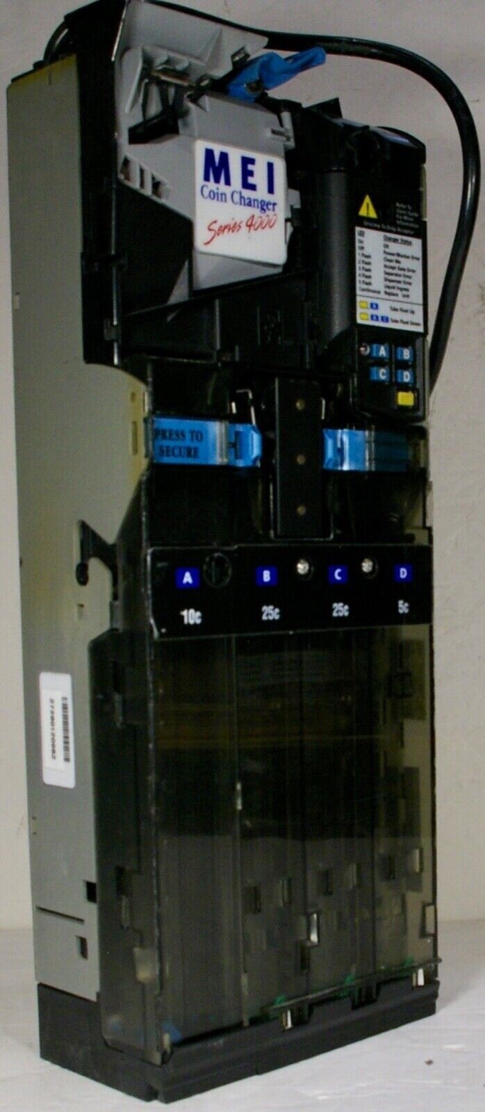 MARS MEI VN4510 4 TUBE COIN MECH MDB HAS .05 .05 .25 $1 Tubes FULLY REFURBISHED