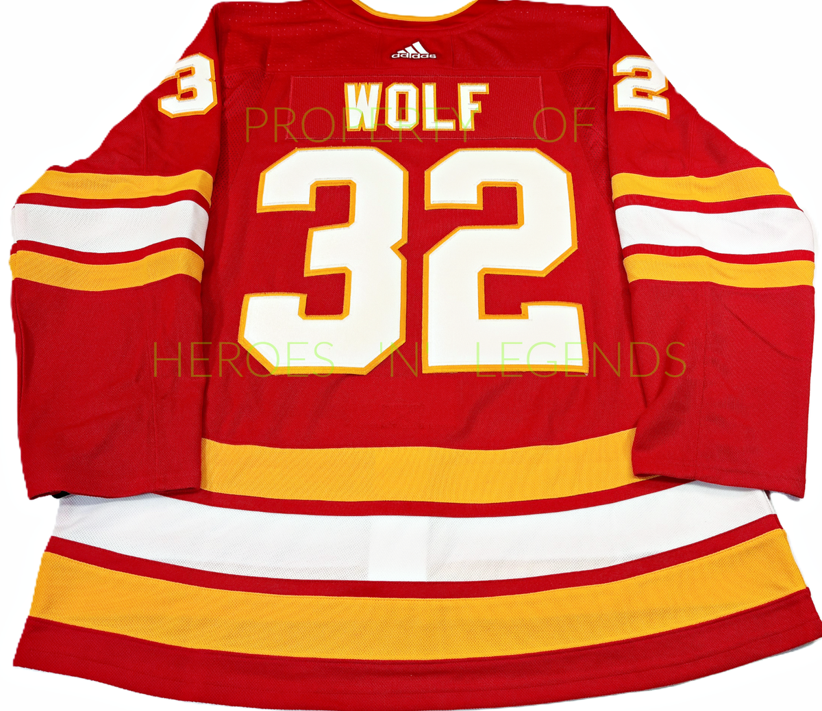Calgary Flames専用 PRO-46-50-52-60 DUSTIN WOLF CALGARY FLAMES NHL LICENSED ADIDAS