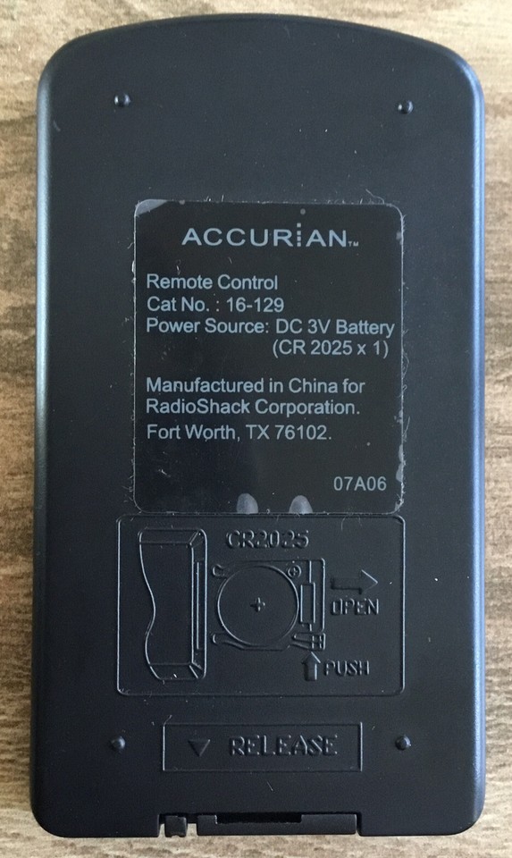 Genuine OEM Accurian 16-129 Remote Control for Portable DVD Player ...