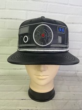 Disney Star Wars The Last Jedi BB-9E Faux Leather Black Snapback Hat Cap Adult