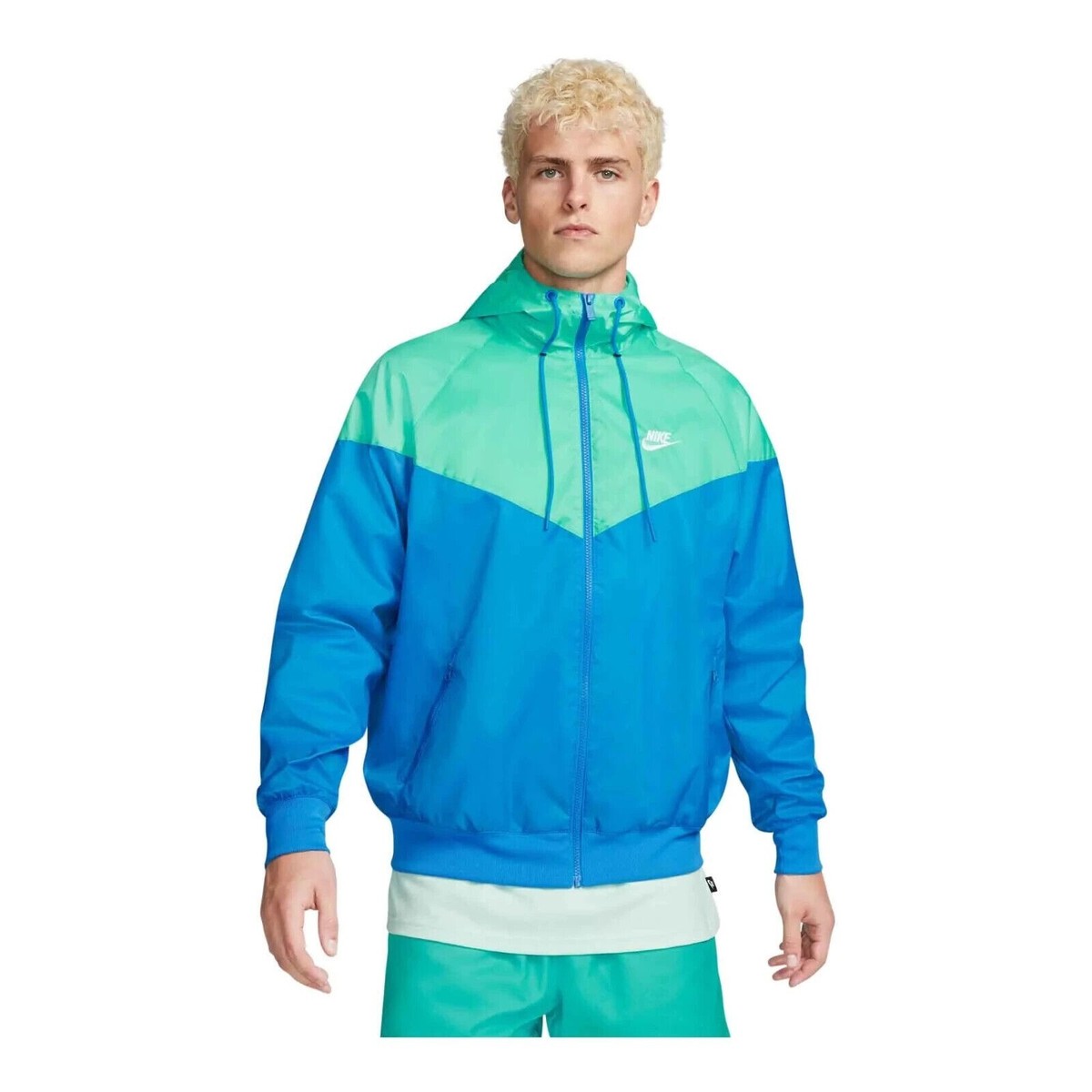 green blue nike windbreaker