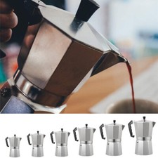 Espresso Coffee Maker Stove Top Percolator Moka Pot Italian Aluminium 1-12 Cups