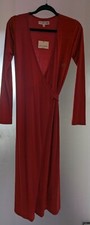 UNIQLO INES DE LA FRESSANGE PARIS WOMEN RED WRAP DRESS SIZE S NEW WITH TAGS