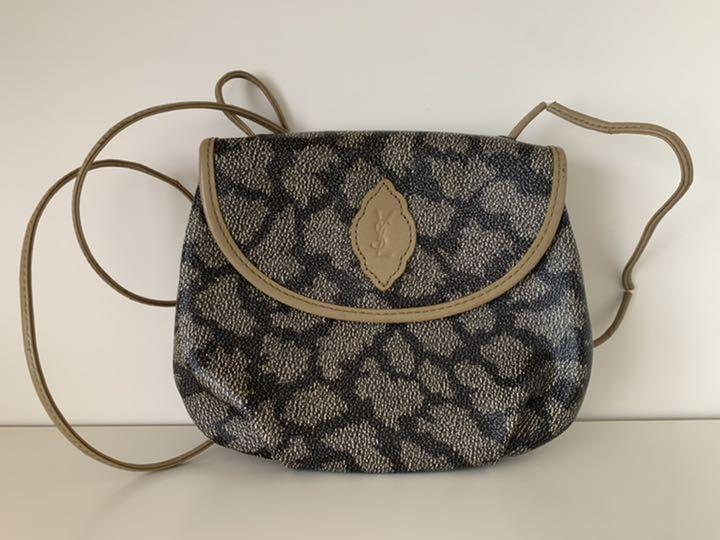 Borsa a tracolla Saint Laurent pelle pvc Ysl originale nera beige media donna Francia