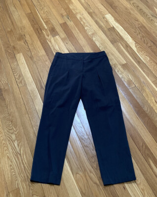 Eileen Fisher Woman Gray Pants Slacks Sz S One Pleat Button Career