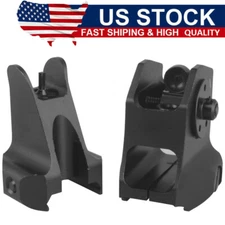 Tactical Flip-up Low Profile Metal Sight Folding Iron Sights Front and Rear Set