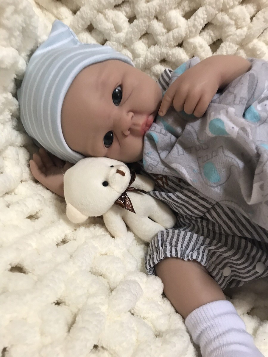 Full Silicone Reborn Baby Boy 20” Infant 7 lbs Newborn Doll Floppy