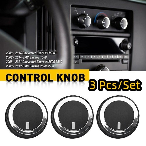 3X 84141127 For 2008-17 Savana Express Van Heater A/C Temp Control Knob 84793085 - 第 1/12 張圖片