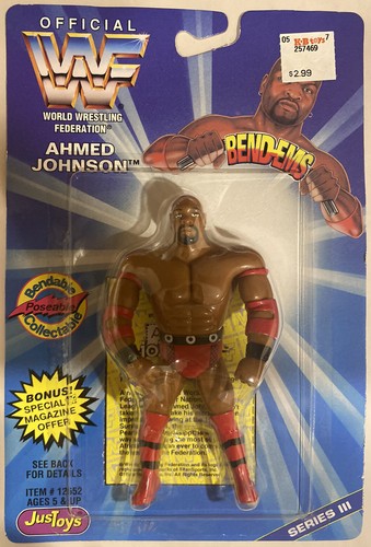 WWF  JusToys MOC Bend-Ems Wrestling Action Figure ...