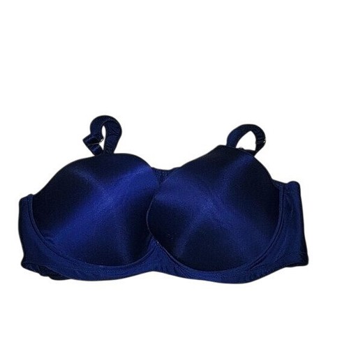 BUTTERFLY Ashley Stewart Butterfly Bra Navy 46DD Plus Size Lighly Padded