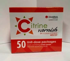 CITRINE FLUORIDE VARNISH 5% Bubble Gum Flavor with TCP 50 Unit-dose Pack DHARMA