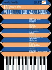 138 Easy to Play Melodies for Accordion Sheet Music Book NEW 000510027