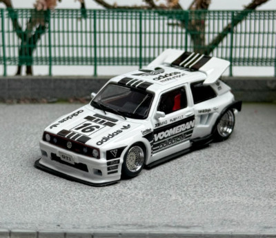 Liberty 1:64 White VW Golf GTI MK2 Racing Sports Model