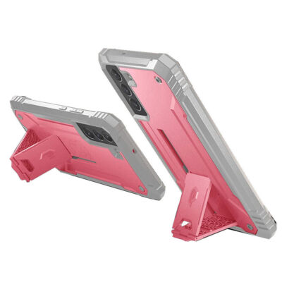 For Galaxy S22 Plus Case Clear Back Shockproof Cover 360 Full Coverage Pink