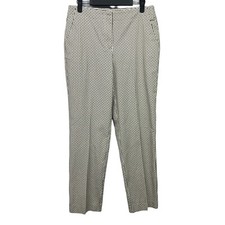 Talbots Pants Slacks Size 8 Split Back Hem Neutral Multicolor Stretch Tapered