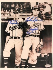 Warren Spahn & Johnny Sain signed 8x10 Photo 