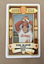 1982 PERMA GRAPHIC==SUPER STAR #-50-SS8202 TOM SEAVER==CINCINNATI REDS