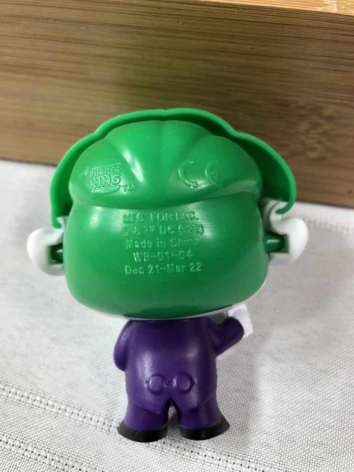 2021 Burger King DC Comics JUSTICE LEAGUE The Joker Toy BK Batman Villain 3" - Image 2 of 4