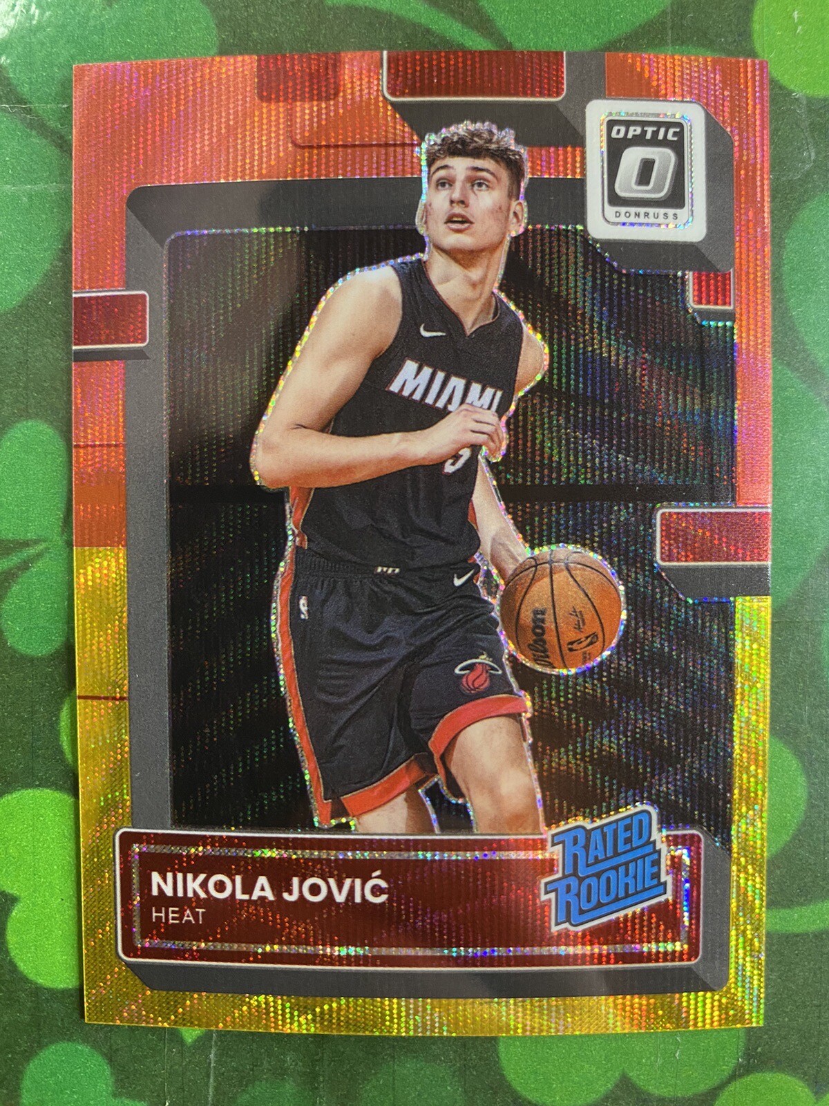 2022-23 Panini Donruss Optic Nikola Jovic Asia Red Gold Wave Rookie #/99 #224